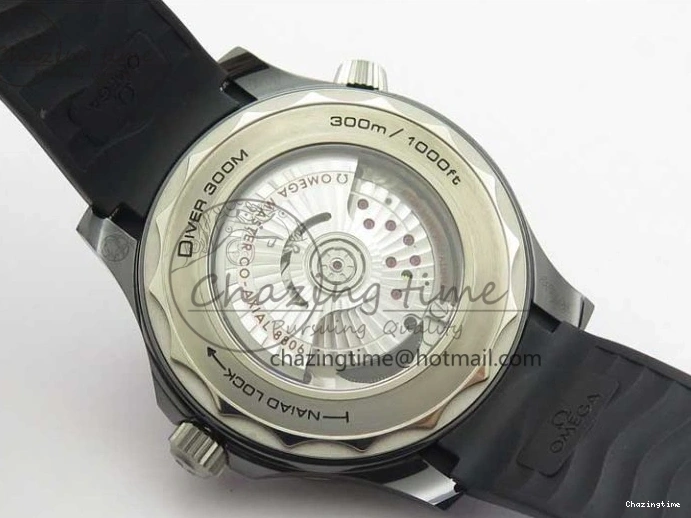 0121 Seamaster Diver 300M Real Ceramic Case VSF 1:1 Best Edition on Black Rubber Strap A8806 (Free Nato) SunProtective 7935